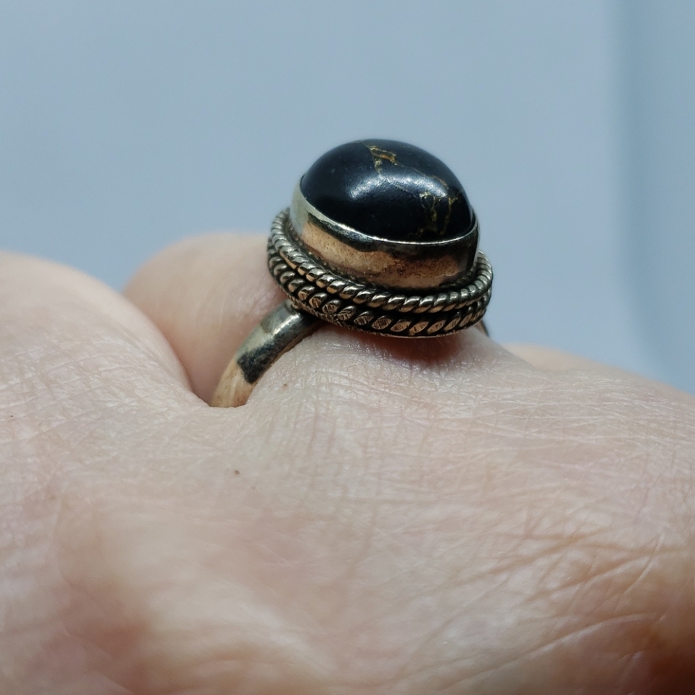 Onyx 925 sterling ring - Picture 2 of 3